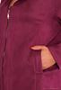 Picture of PLUS SIZE ZIPPED HOODED SUEDE JACKET
